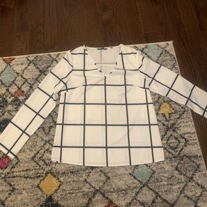 Shein Long Sleeved Striped Blouse